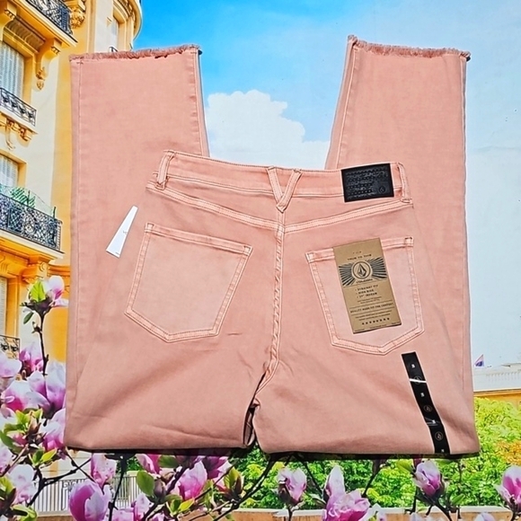 Volcom Straight Raw Hem High Rise Jeans Size 26 NWT - Picture 11 of 12